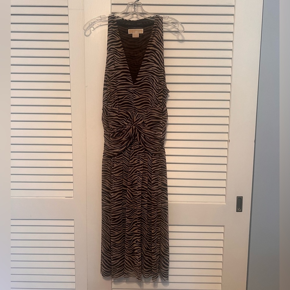 Flowing Animal Print Dress